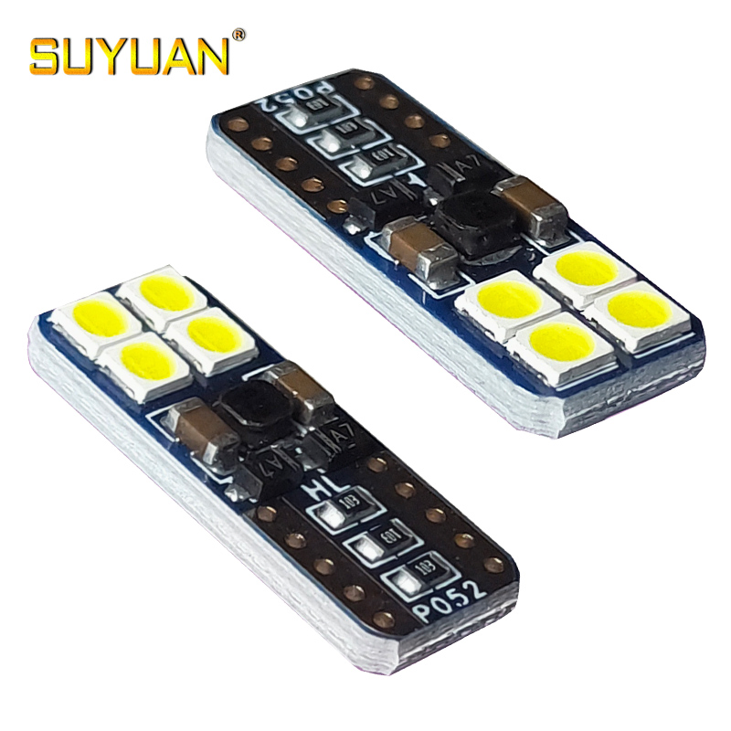 Светодиодная лампа W5W 3030 8SMD для авто, 12В
