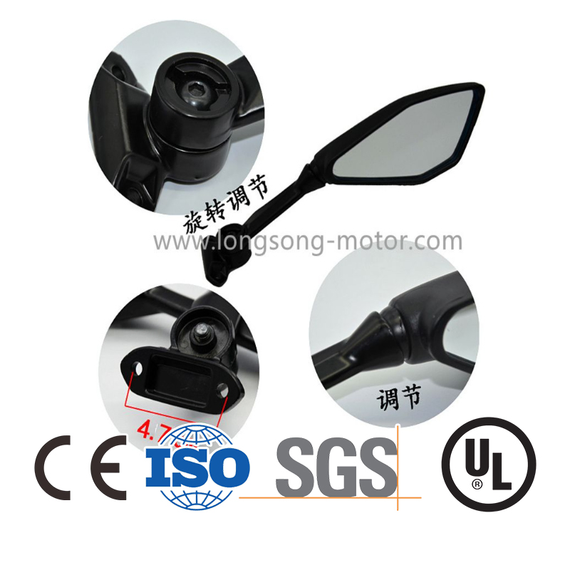 Kawasaki Ninja 250 Motorcycle Rearview Mirrors Parts Side E-MARK Reflector Rearview Mirror