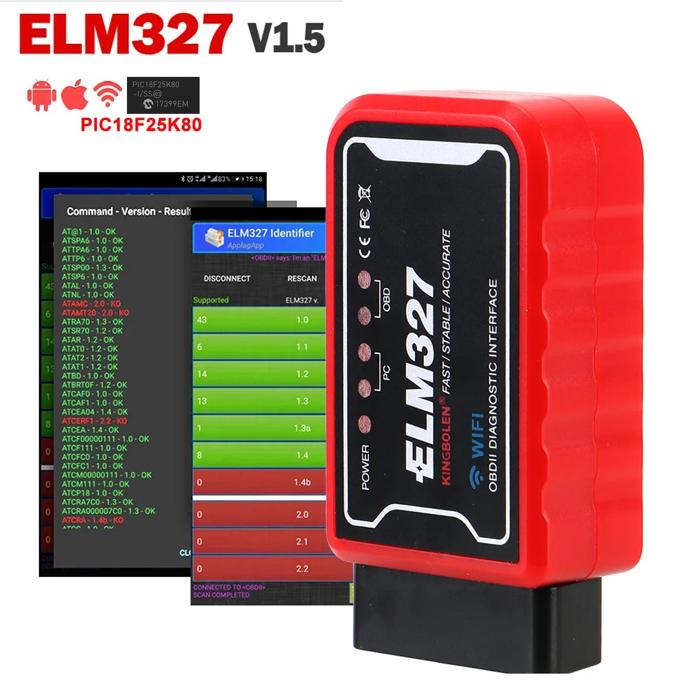 ELM327 WiFi V1.5 OBD2 сканер для диагностики авто
