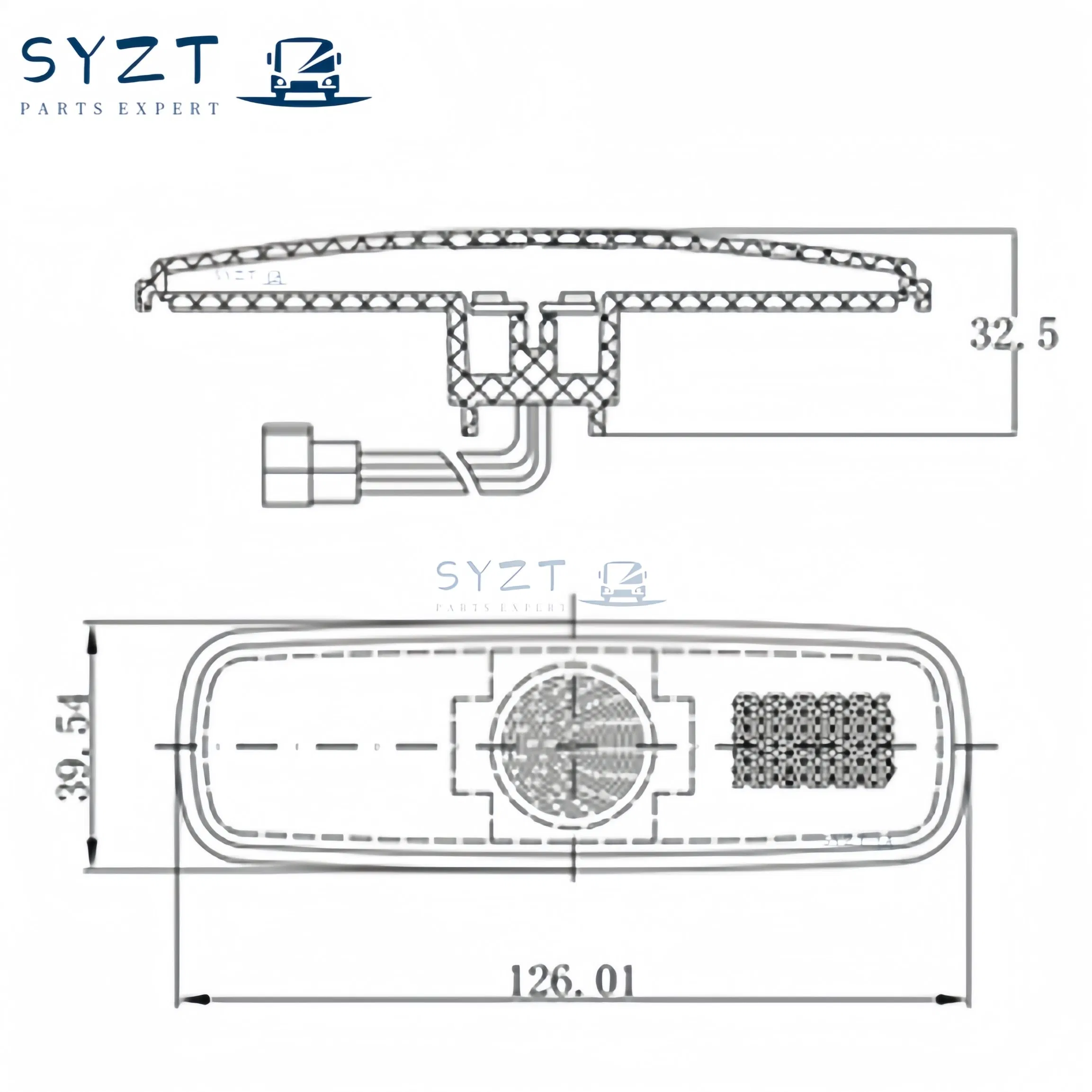 Боковые габаритные огни для автобусов SYZT SK126*40