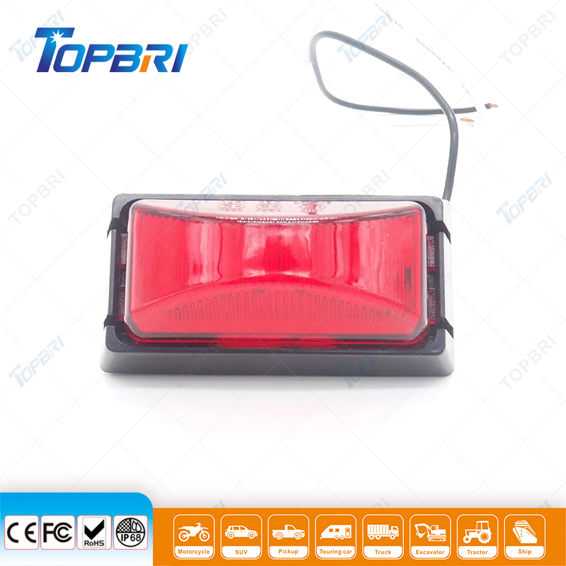 Side Marker Lights 12V LED Red Turn Signal Warning Lights