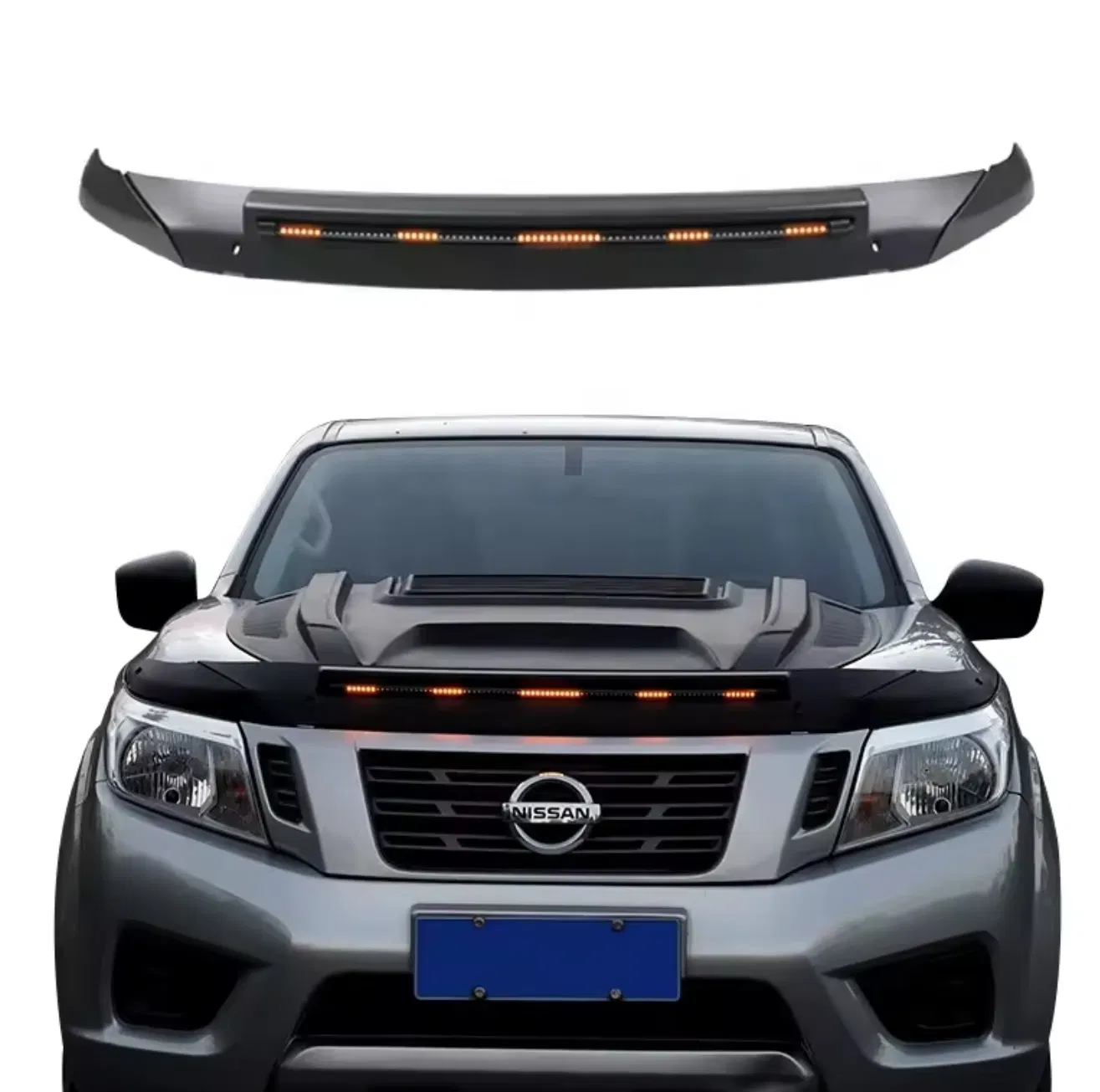 LED Hood Guard Protector for Navara Np300 Frontier