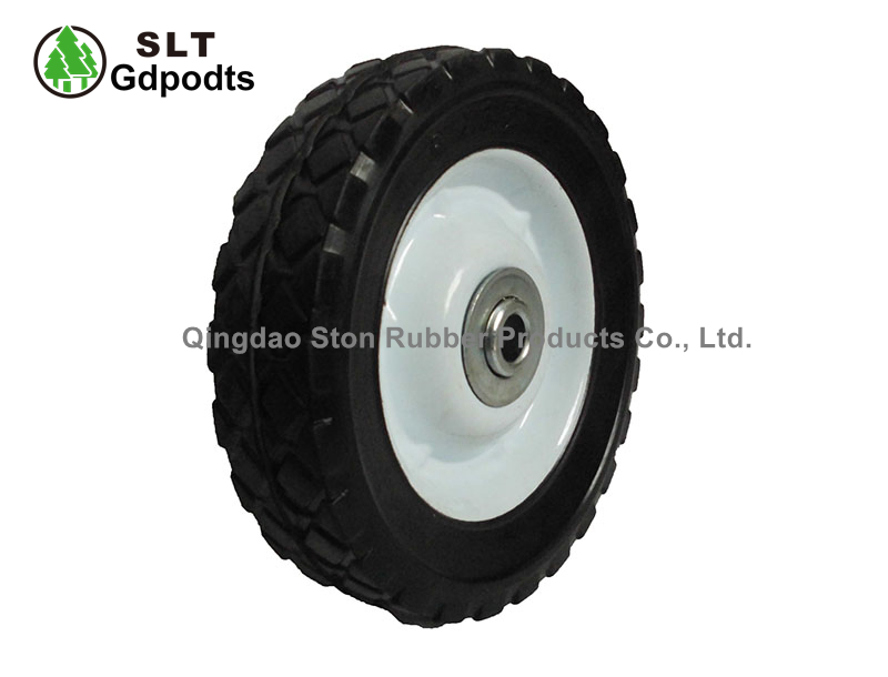 6X1.5 Rubber Wheel with Steel Rim