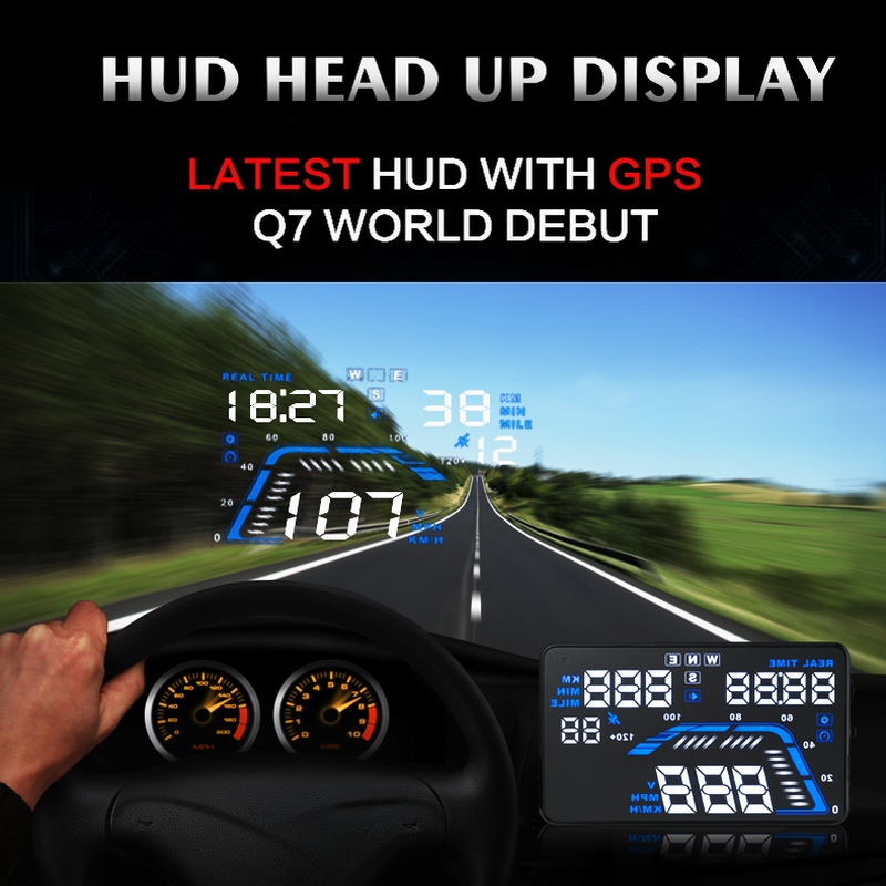 Универсальный GPS HUD-проектор 5,5 дюймов для лобового стекла