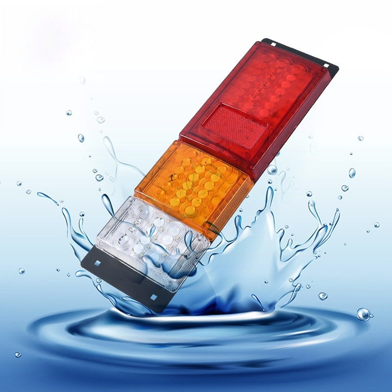 24V Truck Trailer LED Rear Tail Lights Iron Plate Turn Lamp Indicator