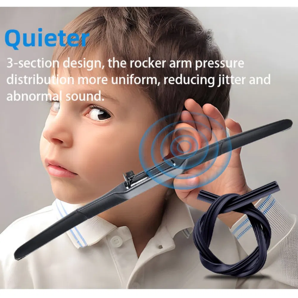 Laser-Engraved Logo Hybrid Car Window Wiper Blade for All Vehicles