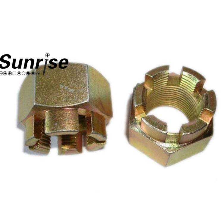 Slot Nuts, DIN935, Hexagonal Slotted Nuts