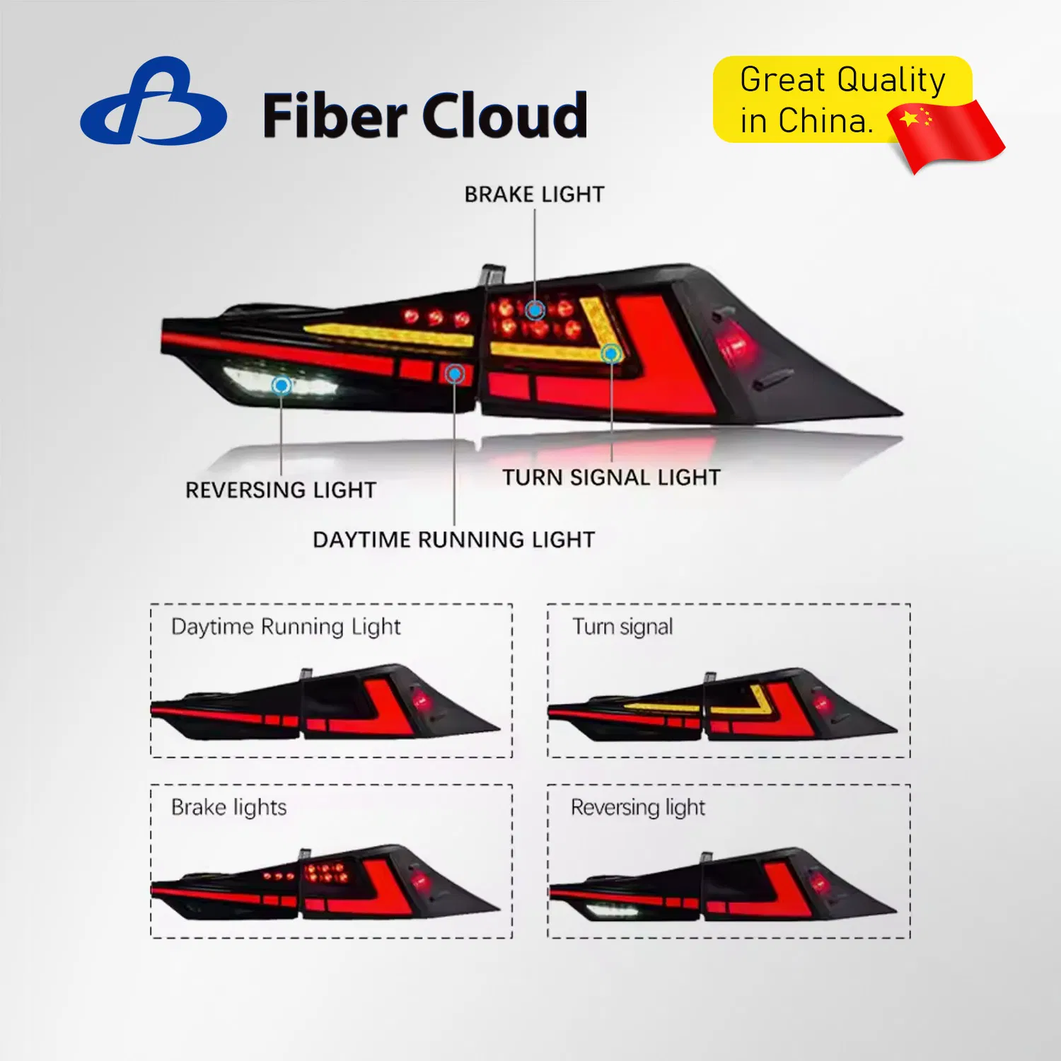 Modified Car Tail Light LED Lamp Rear Light W204 C200 2007- 2014