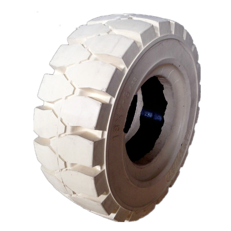 Topower Non Marking Solid Rubber Tyres 18X7-8 21X8-9 23X9-10 27X10-12 28X9-15 for Forklift Genie Jlg Snorkel