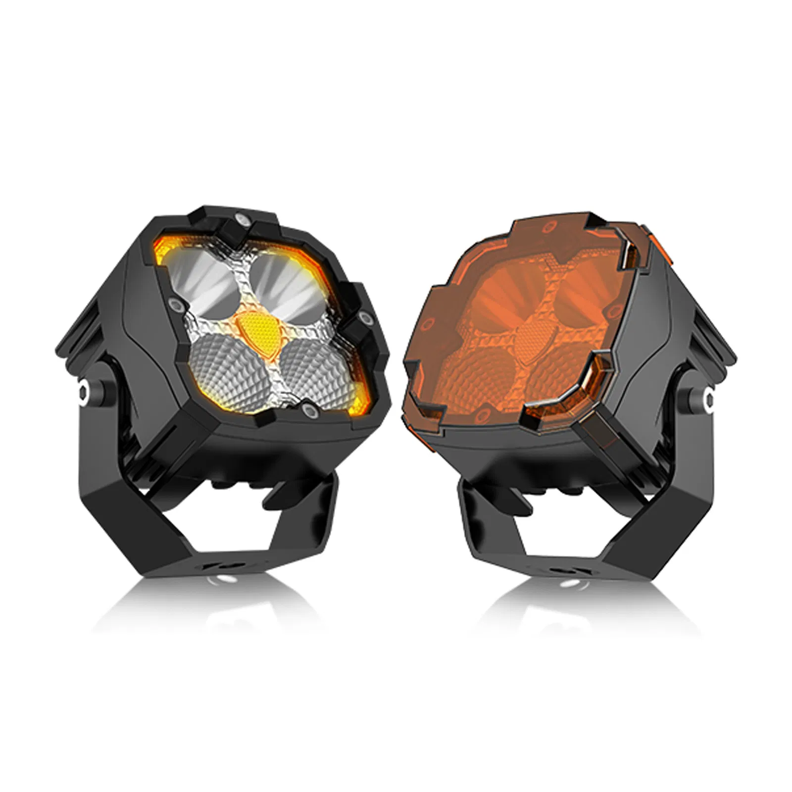 Super Bright Square LED Pod Amber Pod Light Cover Spot Light