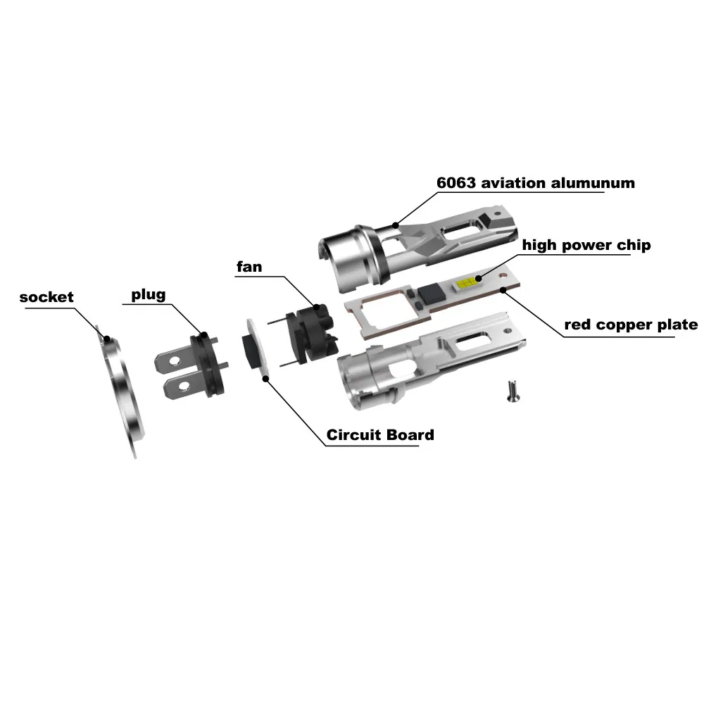 Deerxuan D6 Car Bulb Lamp LED Headlight