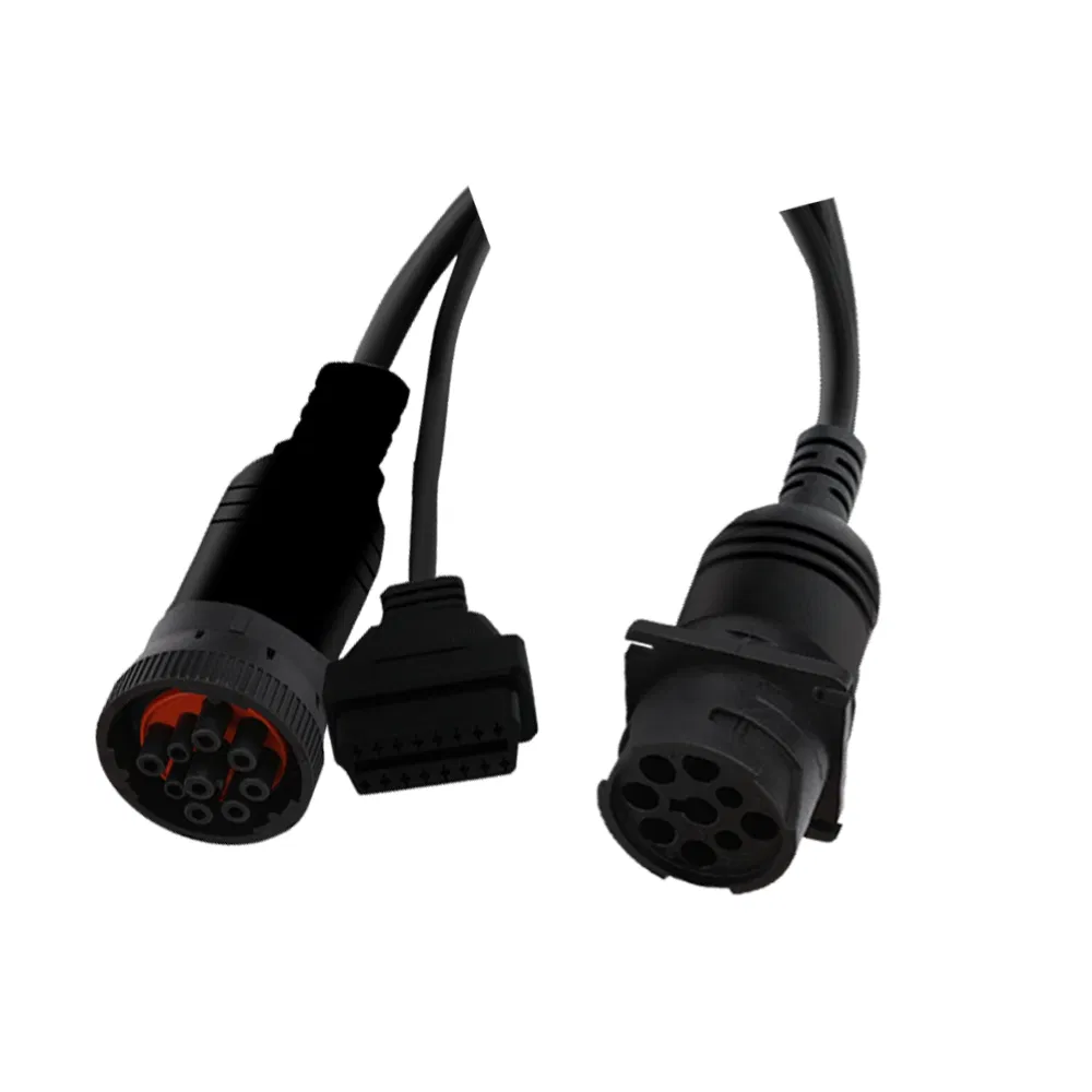 Разъем OBD2 J1939 9pin черный, кабель-удлинитель