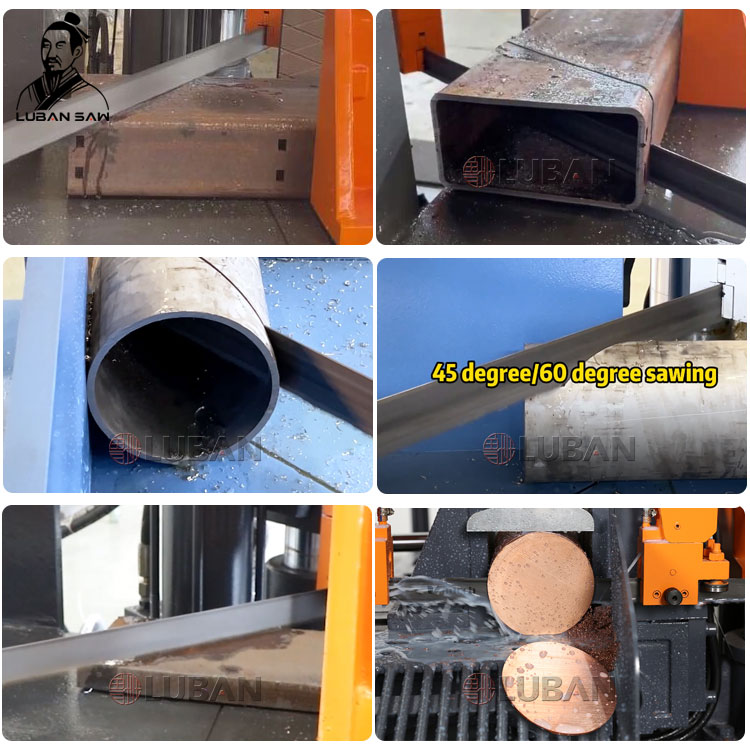Lubansaw Metal Band Saw Industrial 45 Degree Angle, 300-500mm Round Cutting