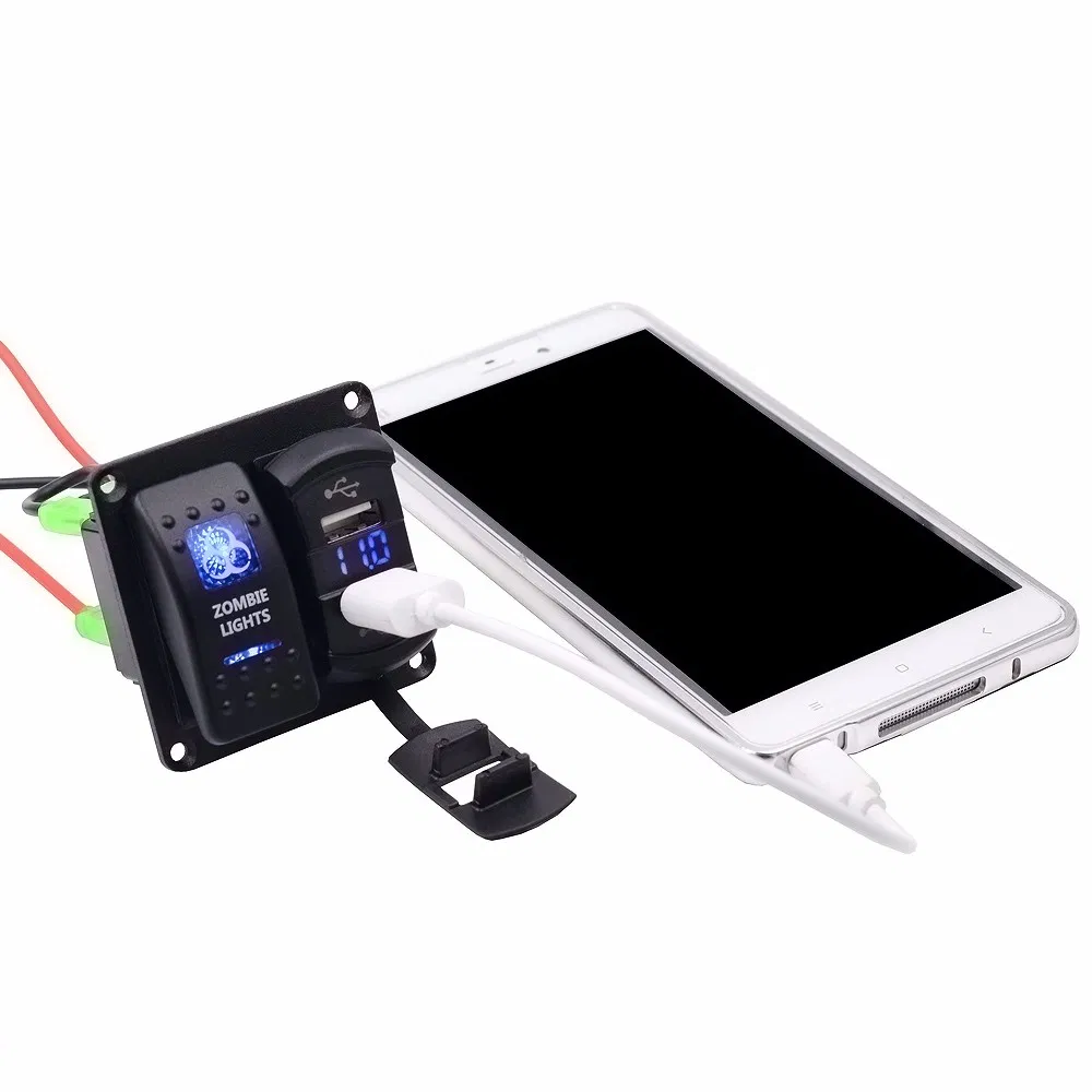 Переключатель Zombie Light с USB-зарядкой и вольтметром