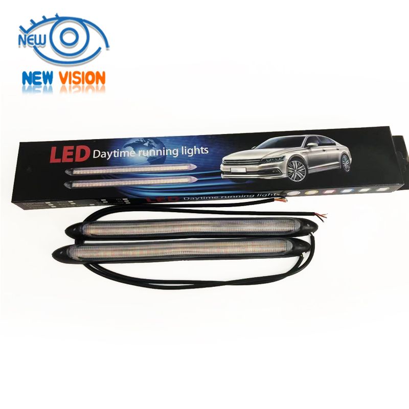 Universal LED Daytime Running Light Flow Yellow Turn Signal Waterproof Car LED Strip Light