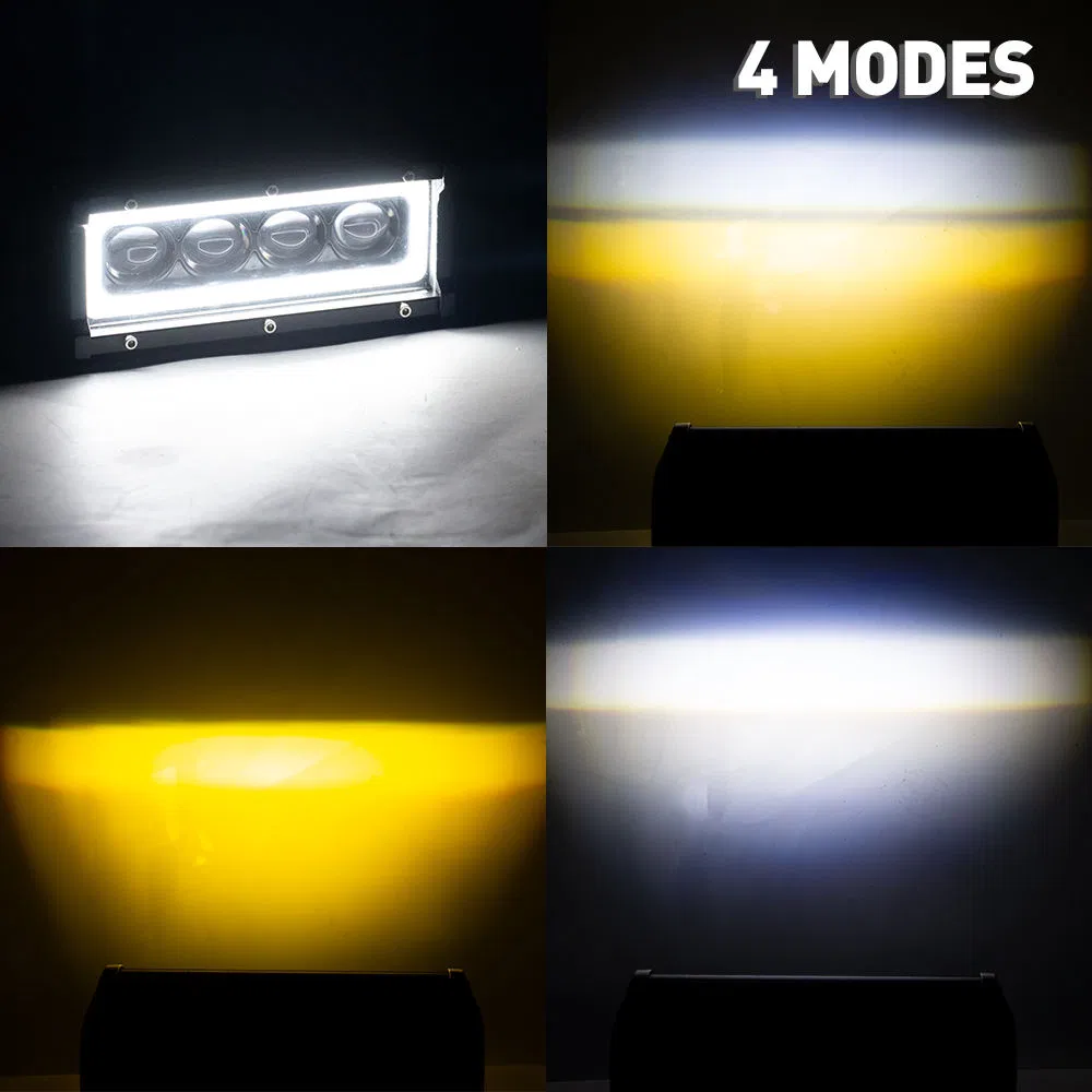 Bkr 4X4 Tractor Truck Boat 4WD All Terrain Vehicle Ultra Slim 6D Optical Lens Long Range Beam Single Row Combo Auto LED Light Bar