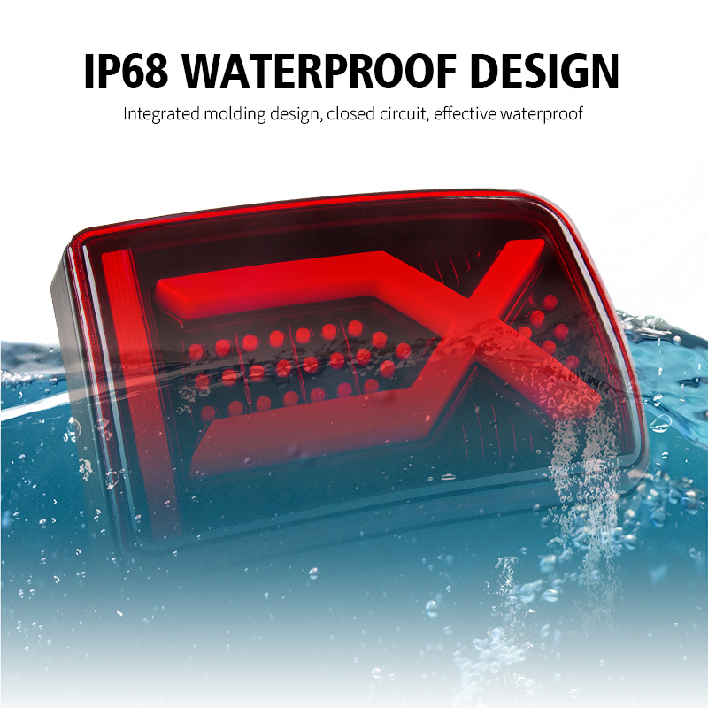 Bkr LED Turn Signal Light 12V Truck Car Warning Stop Brake Tail Light Tail Light off-Road Car Reversing LED Light