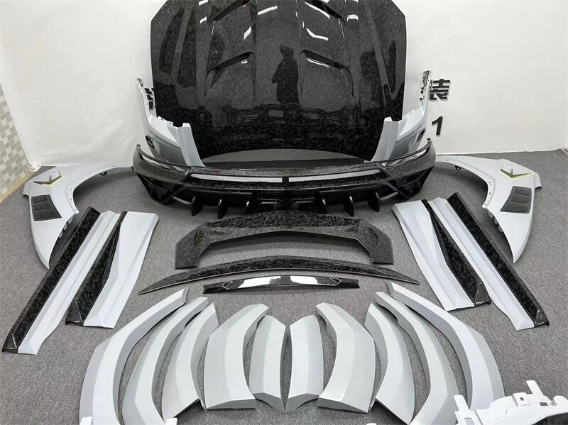 Msy Style Forged Carbon Fiber+Fiberglass Rear Diffuser Bumper Trunk Spoiler Racing Wing Body Kit for Lamborghini Urus