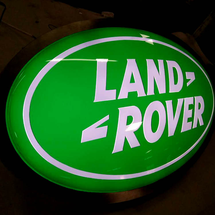 Automotive Signage Oval Acrylic Advertise Light Box Vacuum LED Car Logo with Names