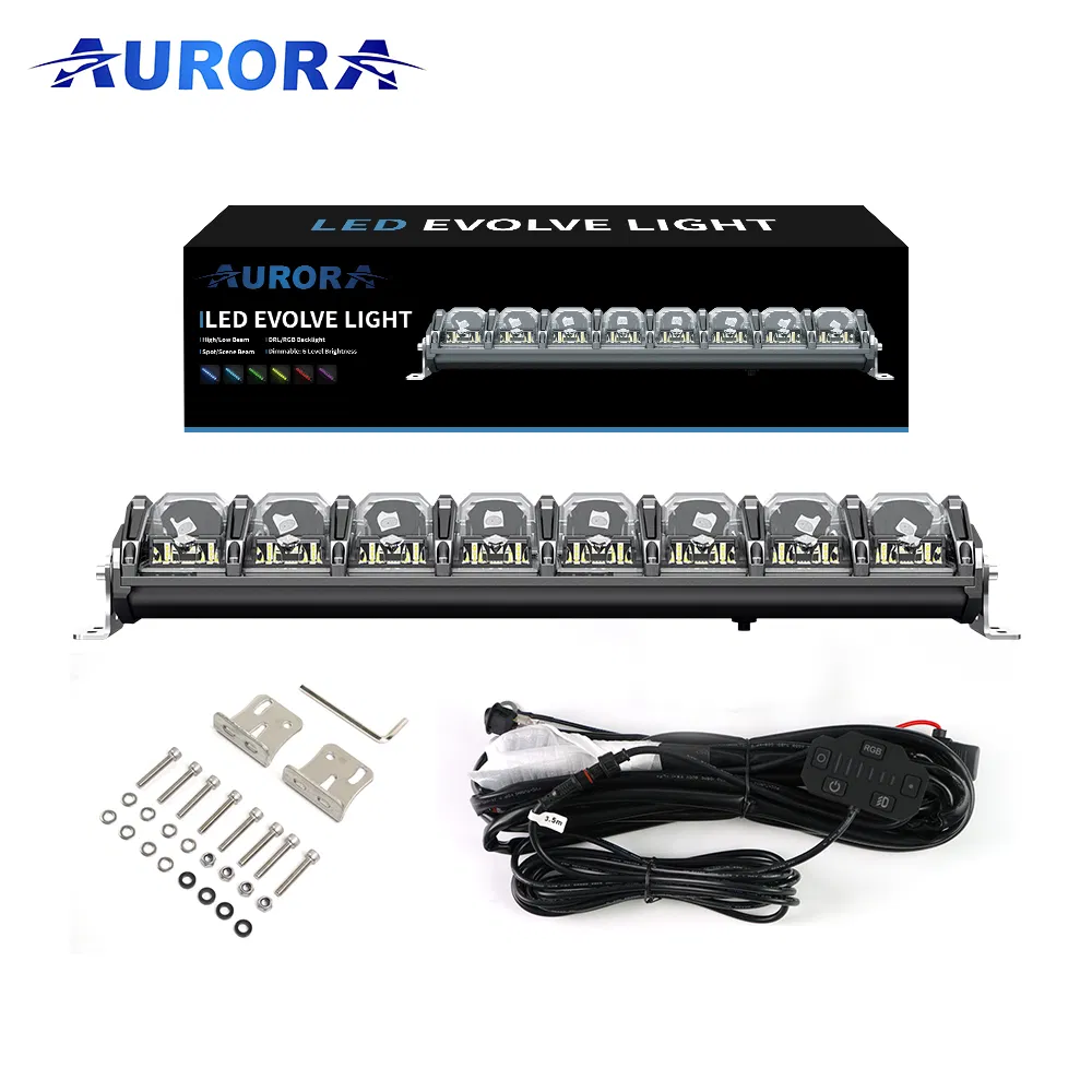 Aurora Spot Flood Combo Modular LED Light Bar for Jeep Wrangler UTV ATV
