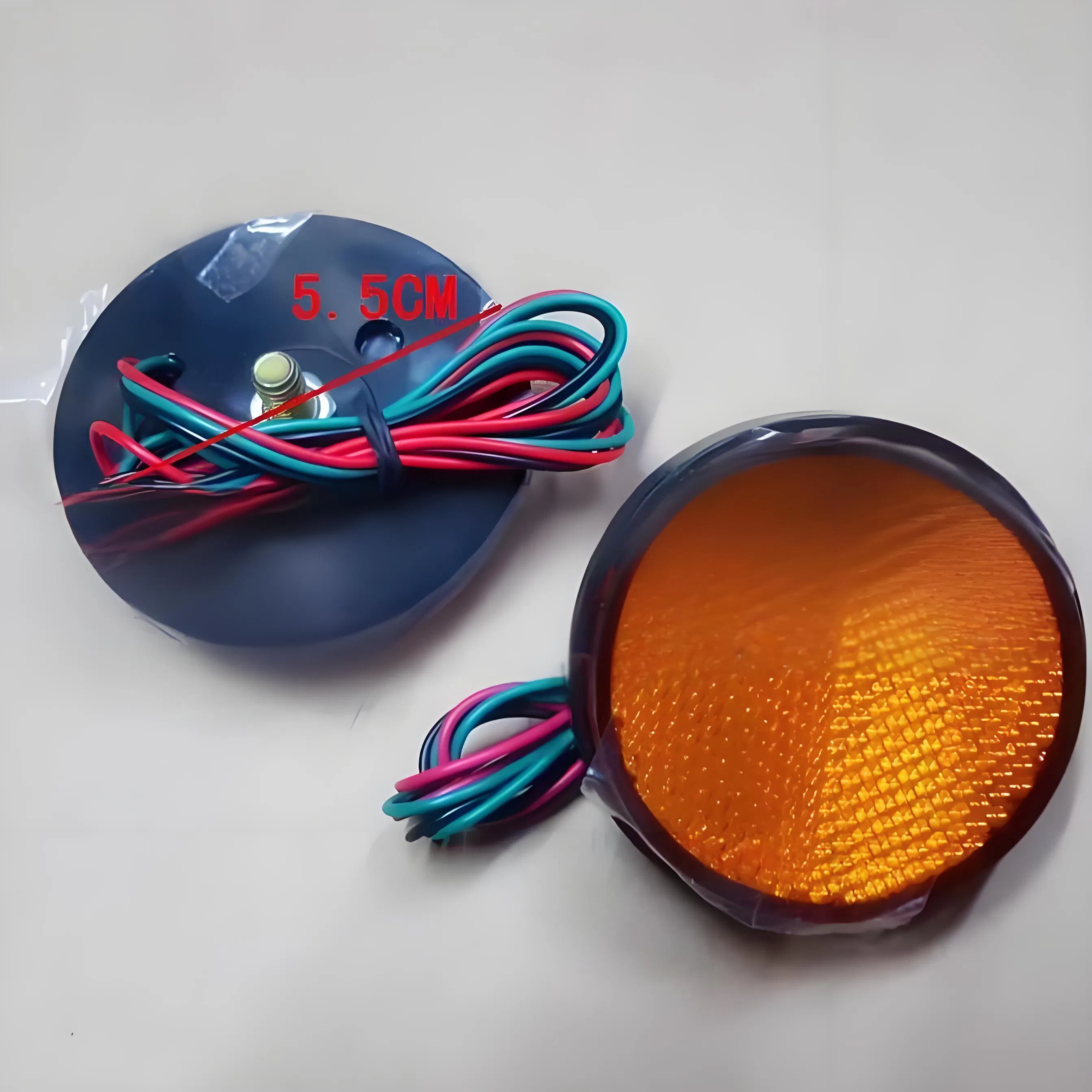 2 Inch Trailer Truck Stop Turn Brake 4" Round LED Tail Neon Light Motorcycle