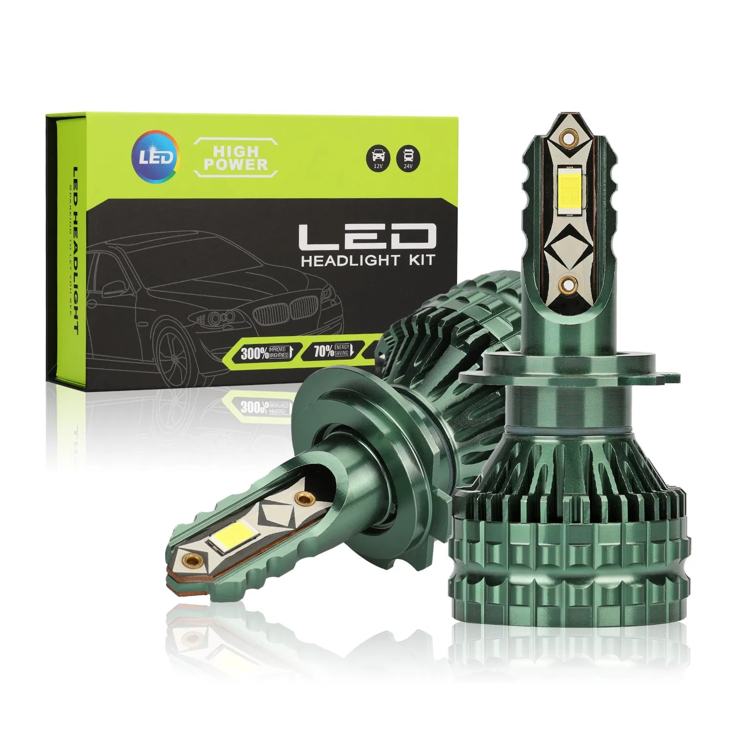 Светодиодные фары H7 H4 для авто, 90W, Liangjian