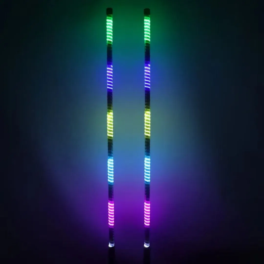 RGB APP and Remote Control Whip Light with COB Brighter UTV LED Whip Antenna Lights