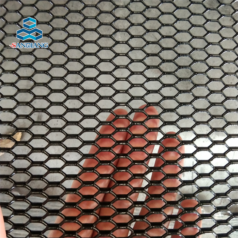 400X100 mm Black Expanded Aluminum Car Grill Mesh Sheet for Car Front Hood Bumper Accessories