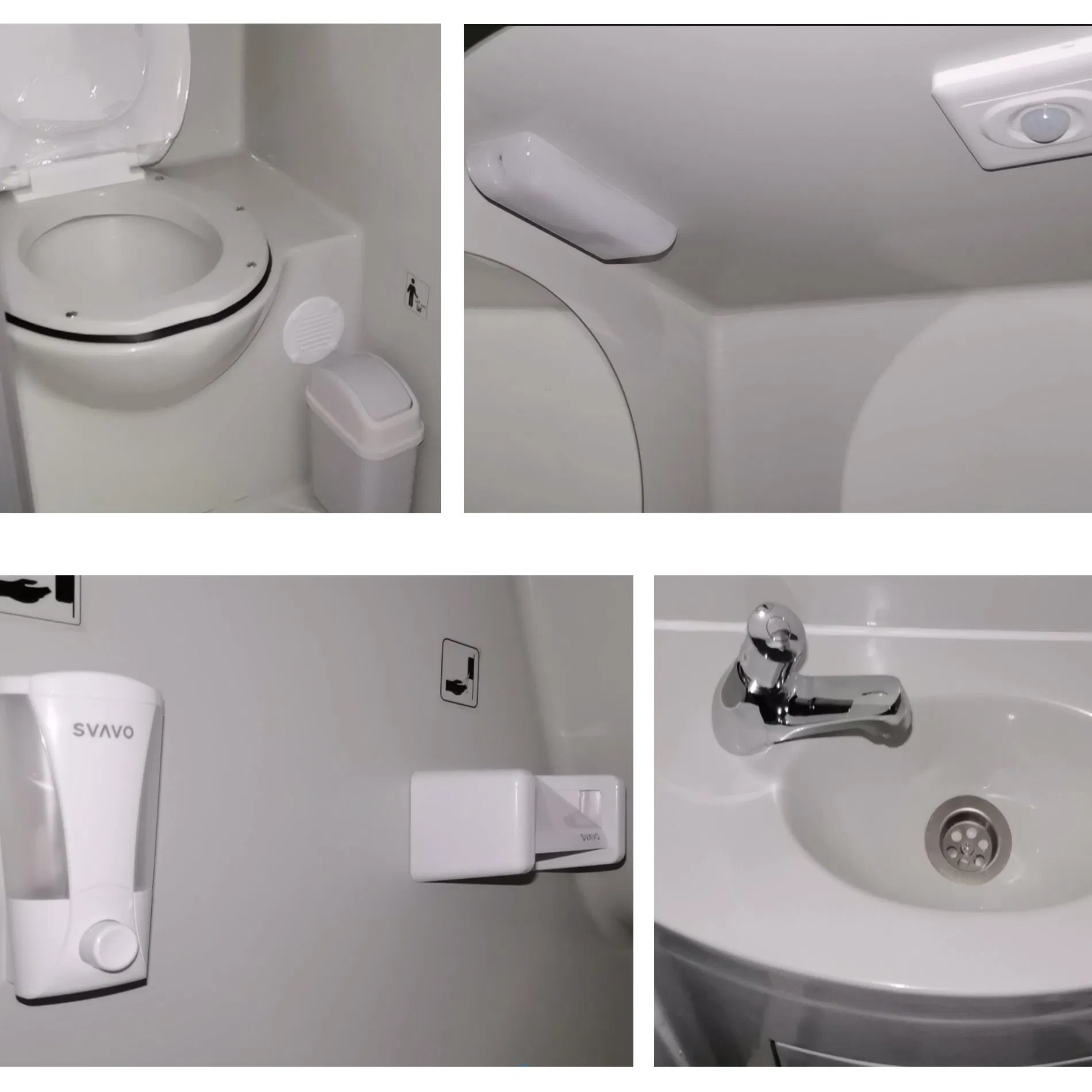Various Models Middle Rear Position Bus Coach Toilet Washroom