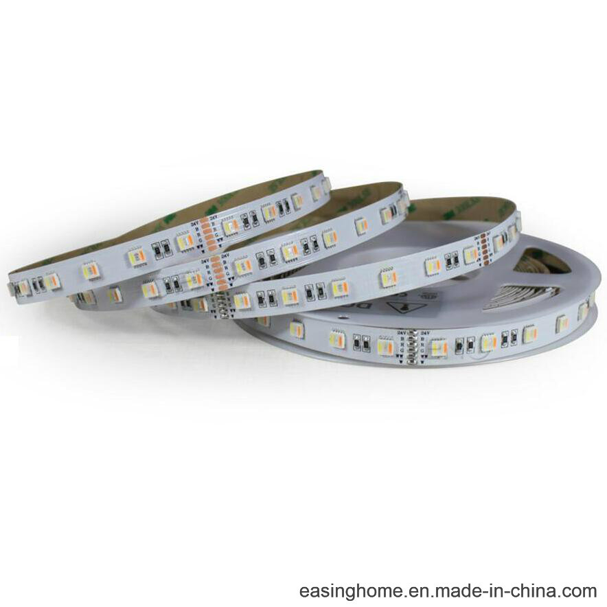 LED 5050SMD 5in 5 Chips 1 LED 14.4W/M 60LEDs/M Rgbww CRI>90 High Brightness Fexiable LED Rigid Strips Decoration Light