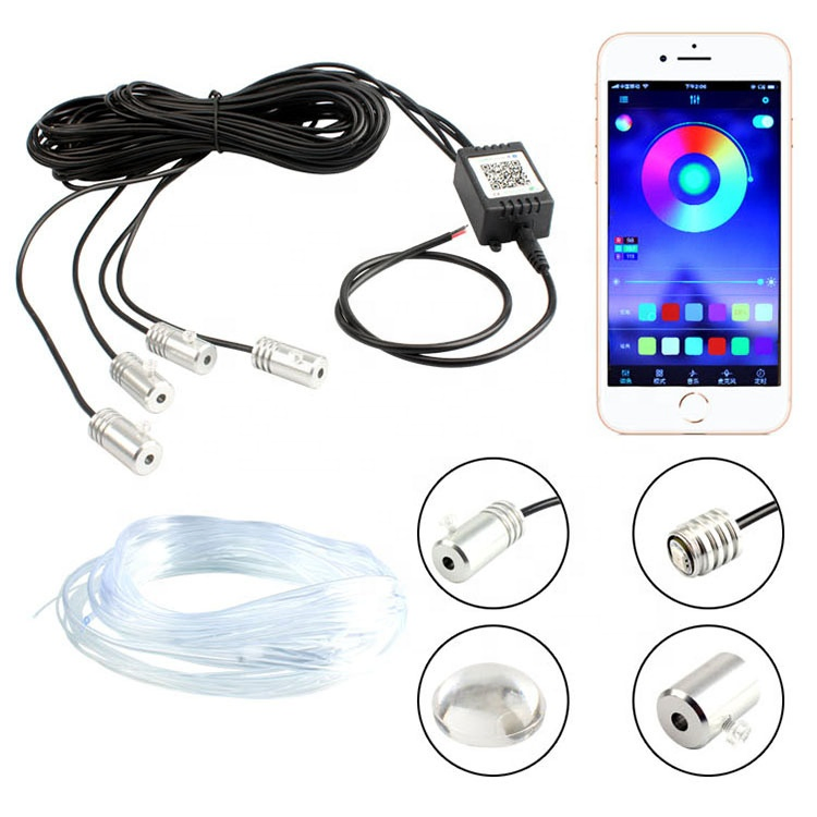 Оптоволоконная подсветка салона авто с управлением через APP