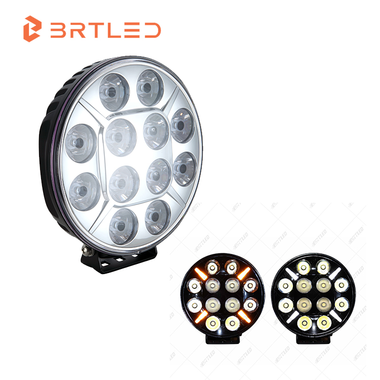 Brtled Versatile 9inch 120W Amber Offroad Ideal Driving Sport LED Car Headlight