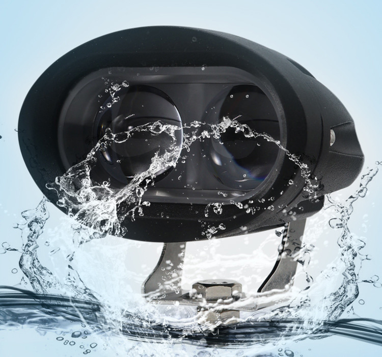 Super Bright 10-80V 20W Double Eyes LED Warning Spot Lamp Blue Red Zone Light Warehouse Safety Light Forklift Warning Light