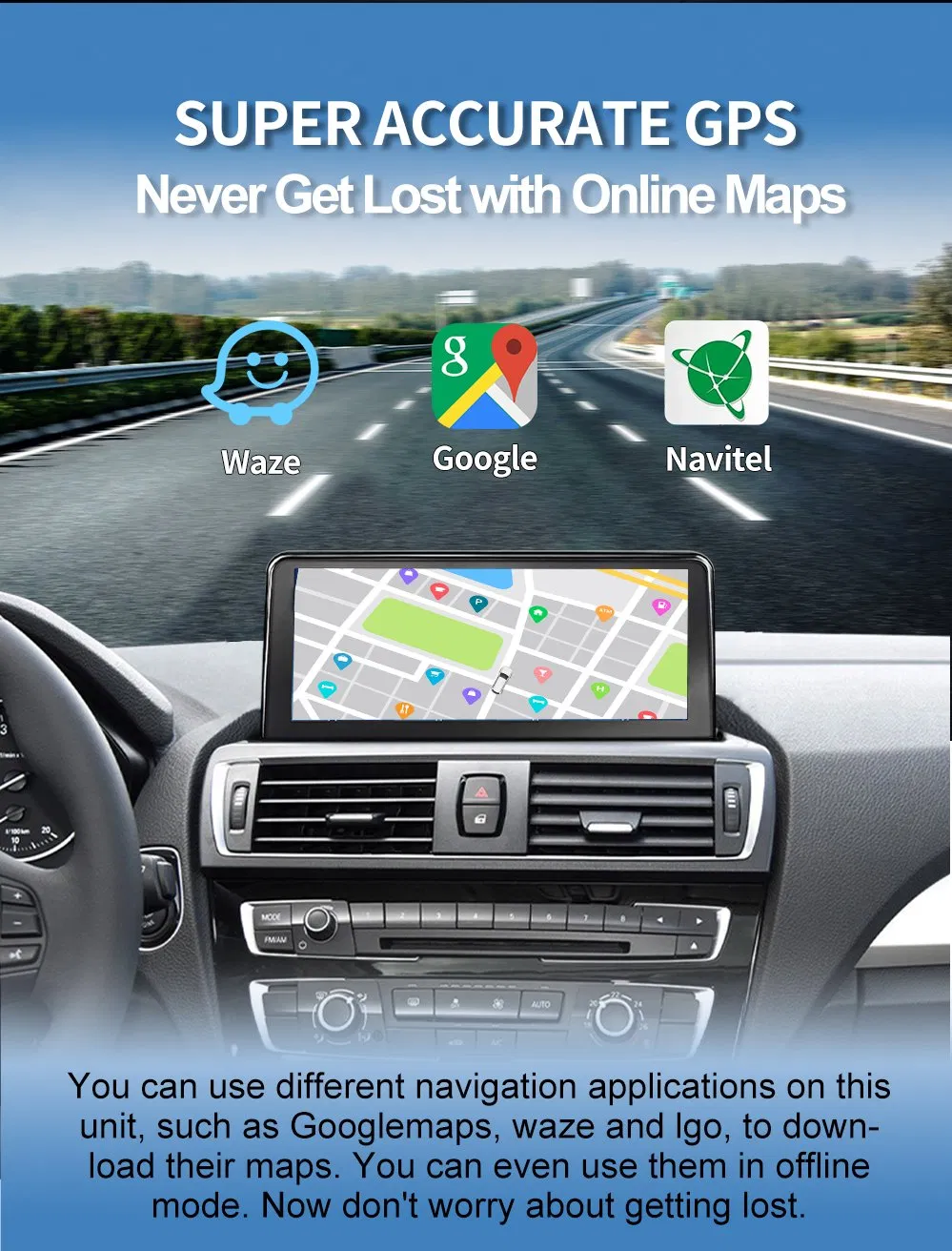 10.25" HD сенсорный экран для BMW F20-F23 с CarPlay