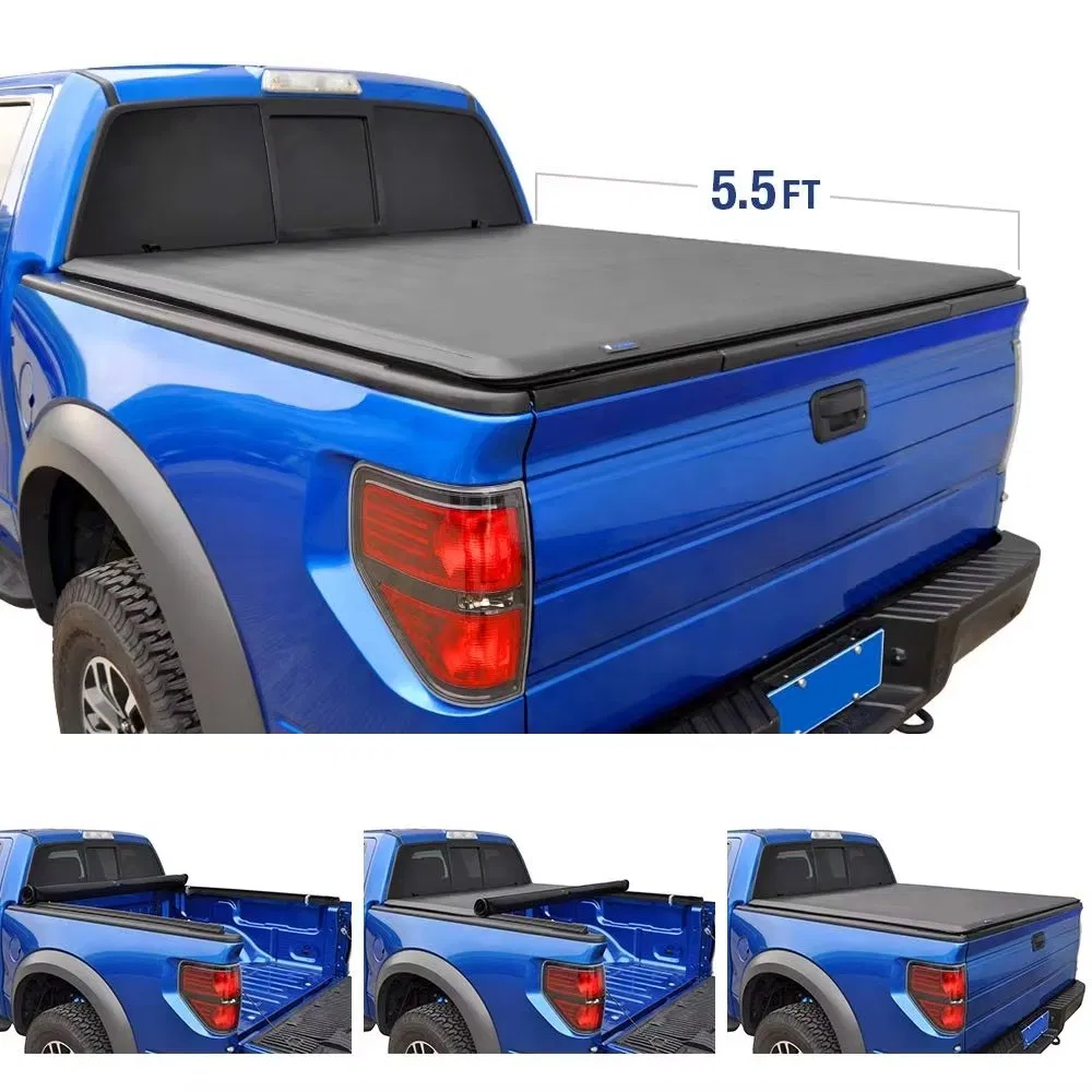 5.5FT Tri-Fold Hard Tonneau Cover for 2004-2014 Ford F150 F-150 Trunk Bed Cover