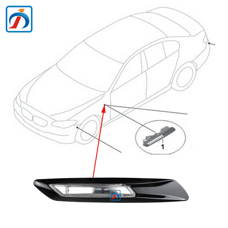 Передний левый габарит BMW 5 серии F10/F18 (63137154169)