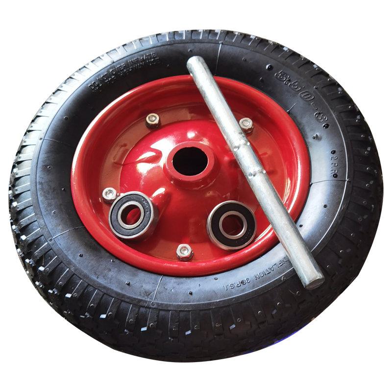 Hautine Rubber Wheel, with Pneumatic Tire and Axle