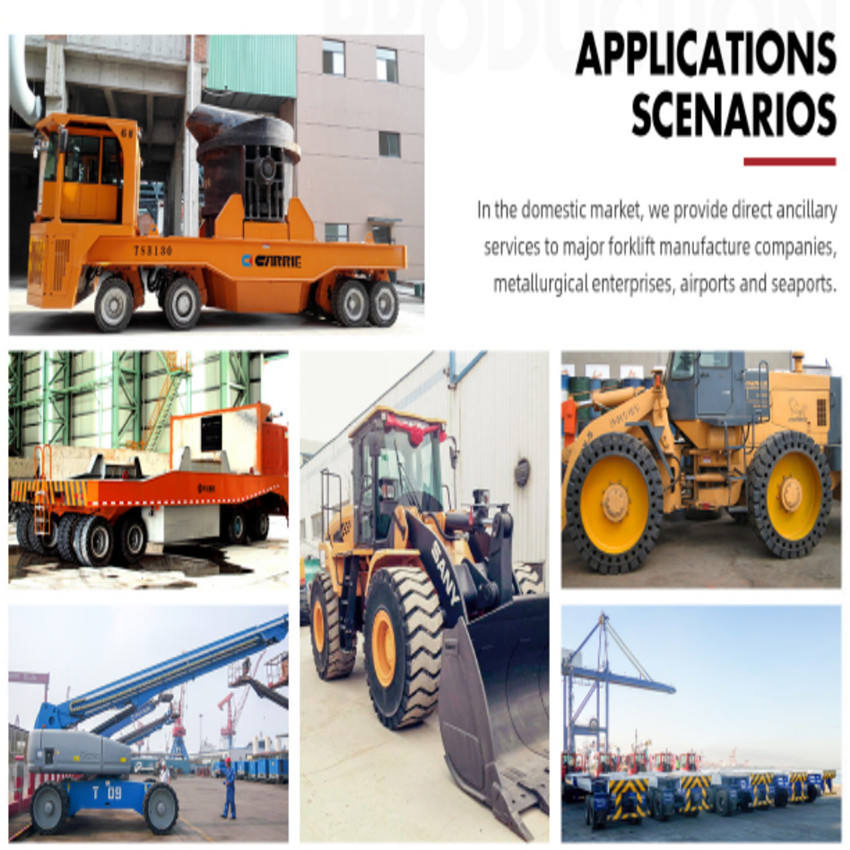 Колесный диск для погрузчика с цельнолитой шиной 5.00-8