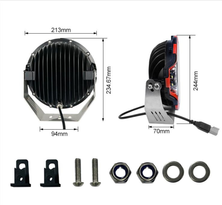 Круглые светодиодные фары Aurora 9 дюймов, 205W