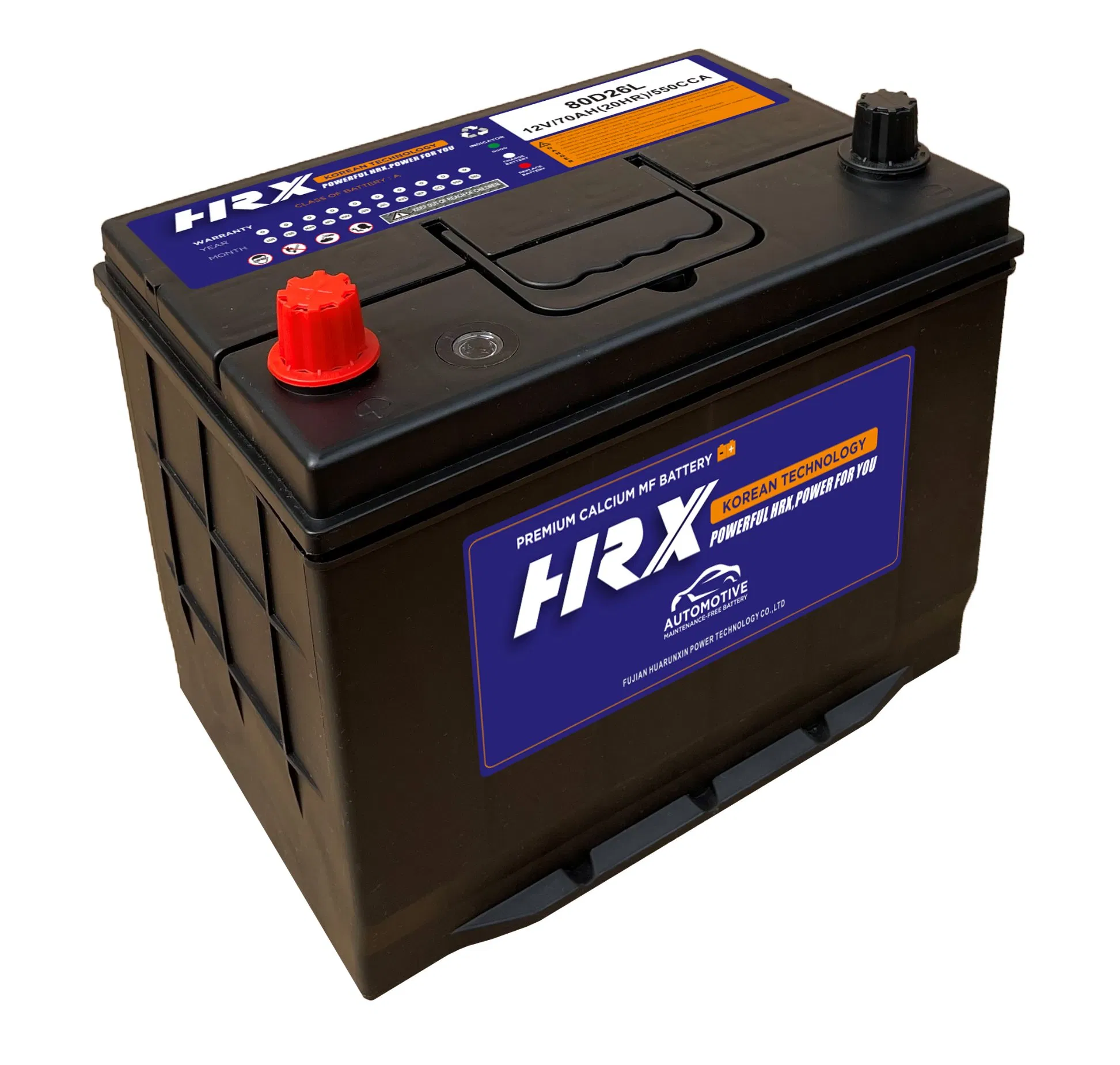 Maitenance Free Autotive Battery 80d26 12V70ah Car Battery