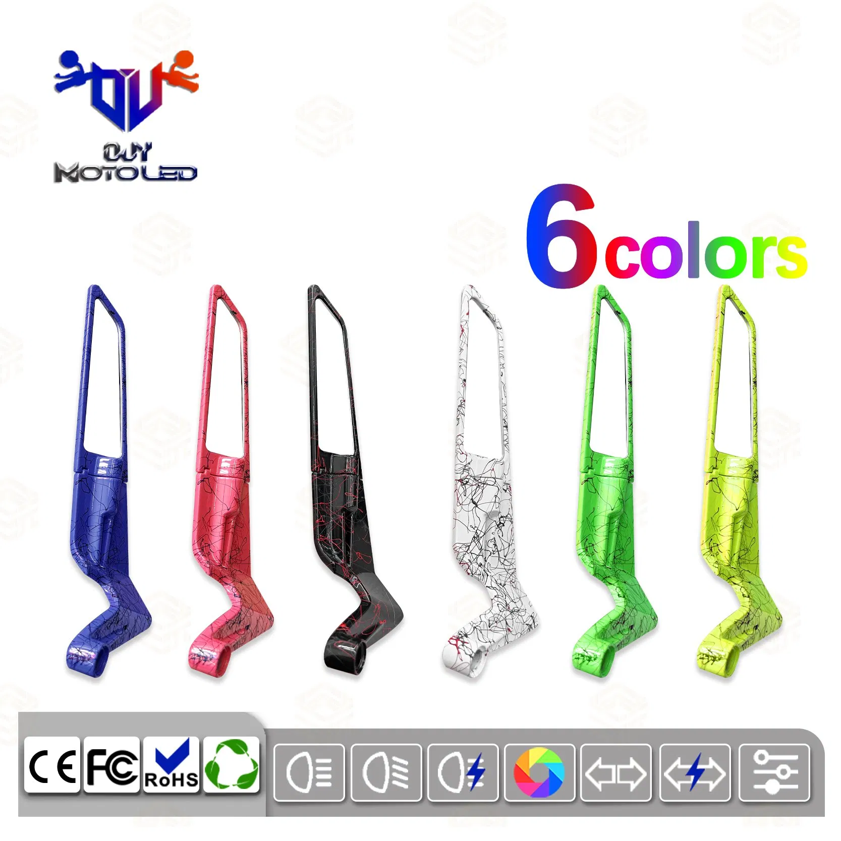 High Quality Five Color Small Motorcycle Universal Reflector
