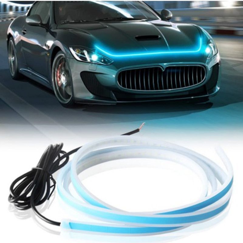 150cm 180cm RGB APP Car Hood Decorative Flexible Strip Light High Bright Car LED Hood Light