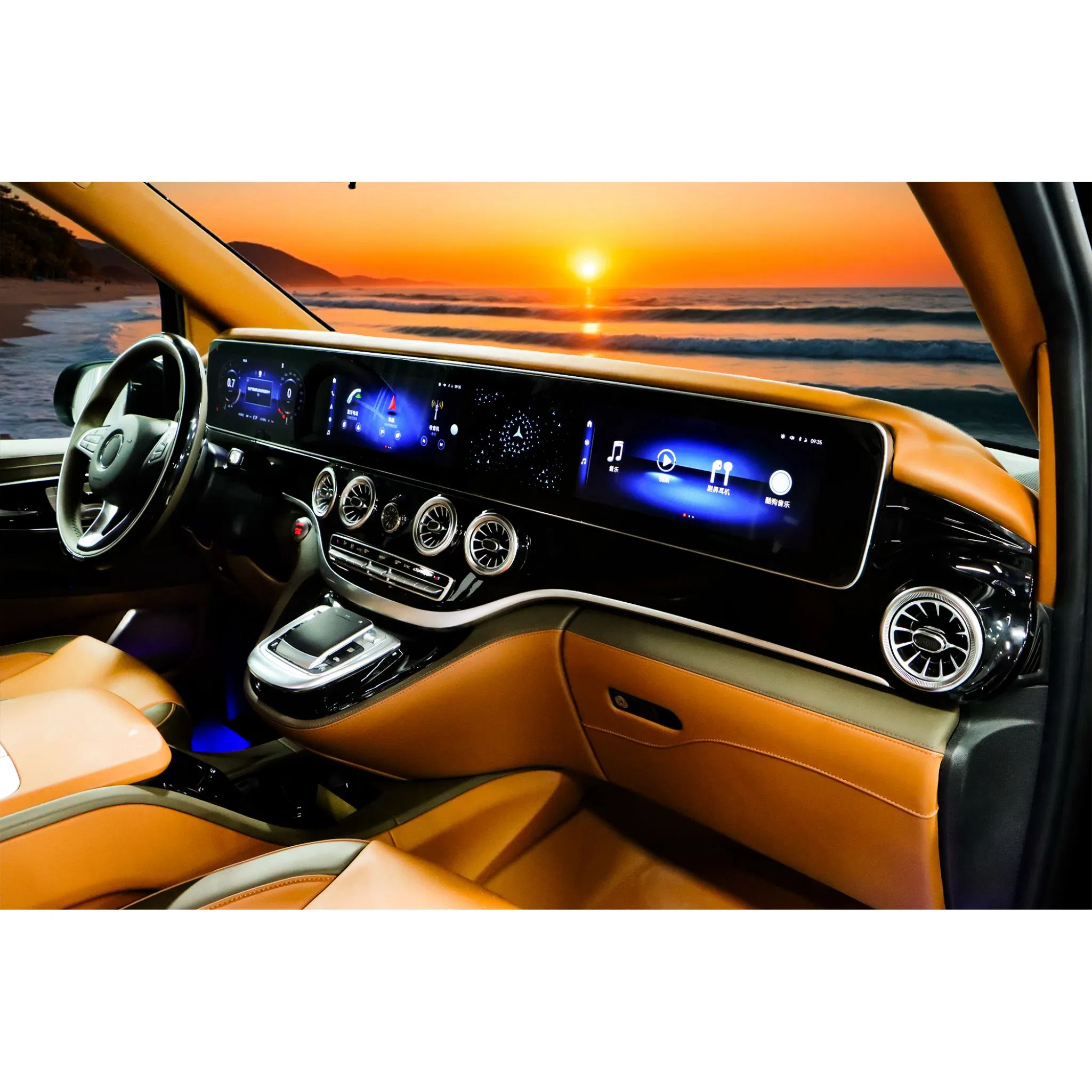 Luxury Three-Screen Full LCD Dashboard Car Auto Partfor Vito 2016-2023