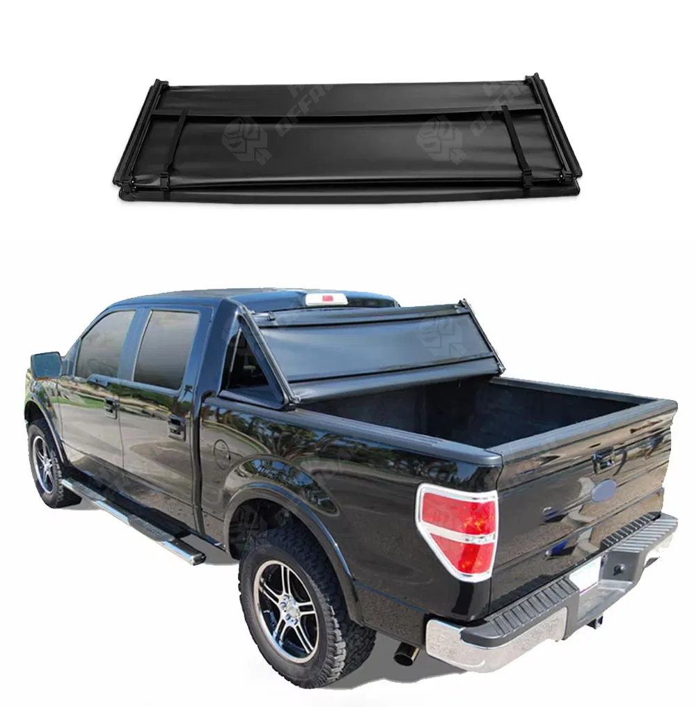 4X4 off Road Soft Tri-Fold Truck Bed Tonneau Cover for Ford F150 Raptor Trunk Protection