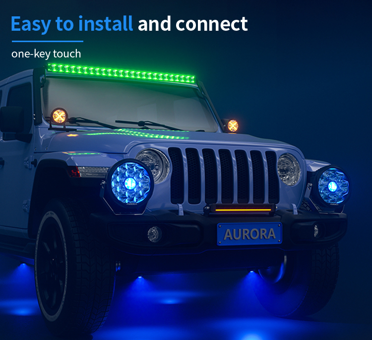 Aurora Universal 8 Gang Switch Panel Marine Boat SUV ATV UTV Truck 4X4 12V 24V Offroad LED Switch Panel Circuit Control Box