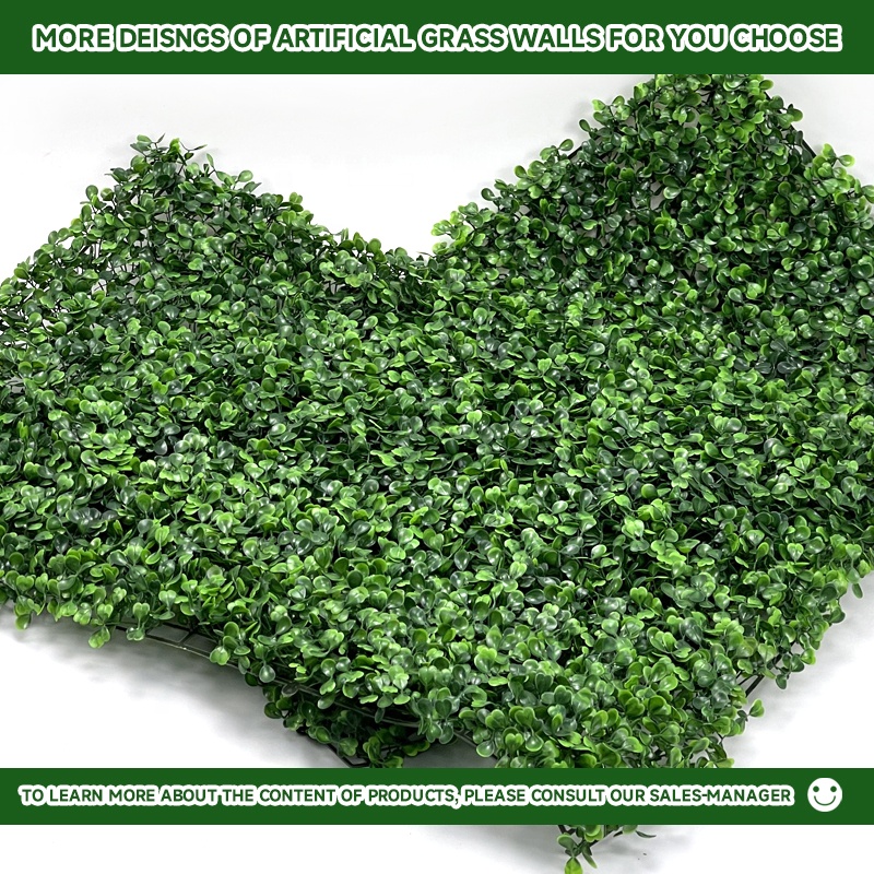 50x50 cm Home Garden Artificial Boxwood Hedge Panel, Green Grass Wall, Artificial Plant Wall