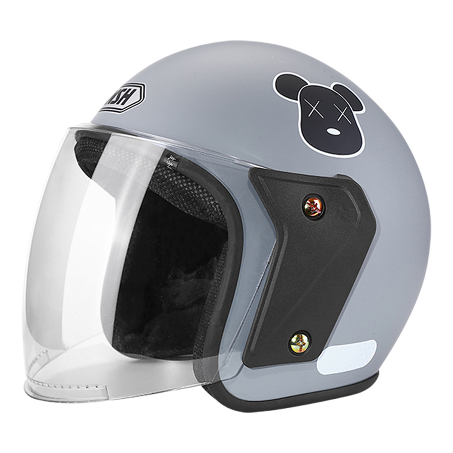 Защитный шлем мотоциклетный полуоткрытый с быстросъемным ремнем