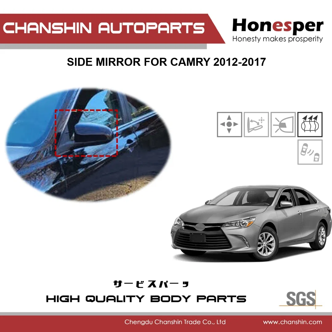 Wholesale Car Spare Parts Auto Parts Car Accessory Side View Mirror for Toyota Camry 2012-2017 87940-06491 87910-06491 Asv5# Avv50