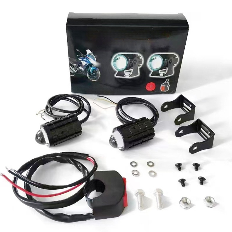 Wholesale Flash Modification Light Far and Near One Small Steel Gun Motorcycle Spotlight