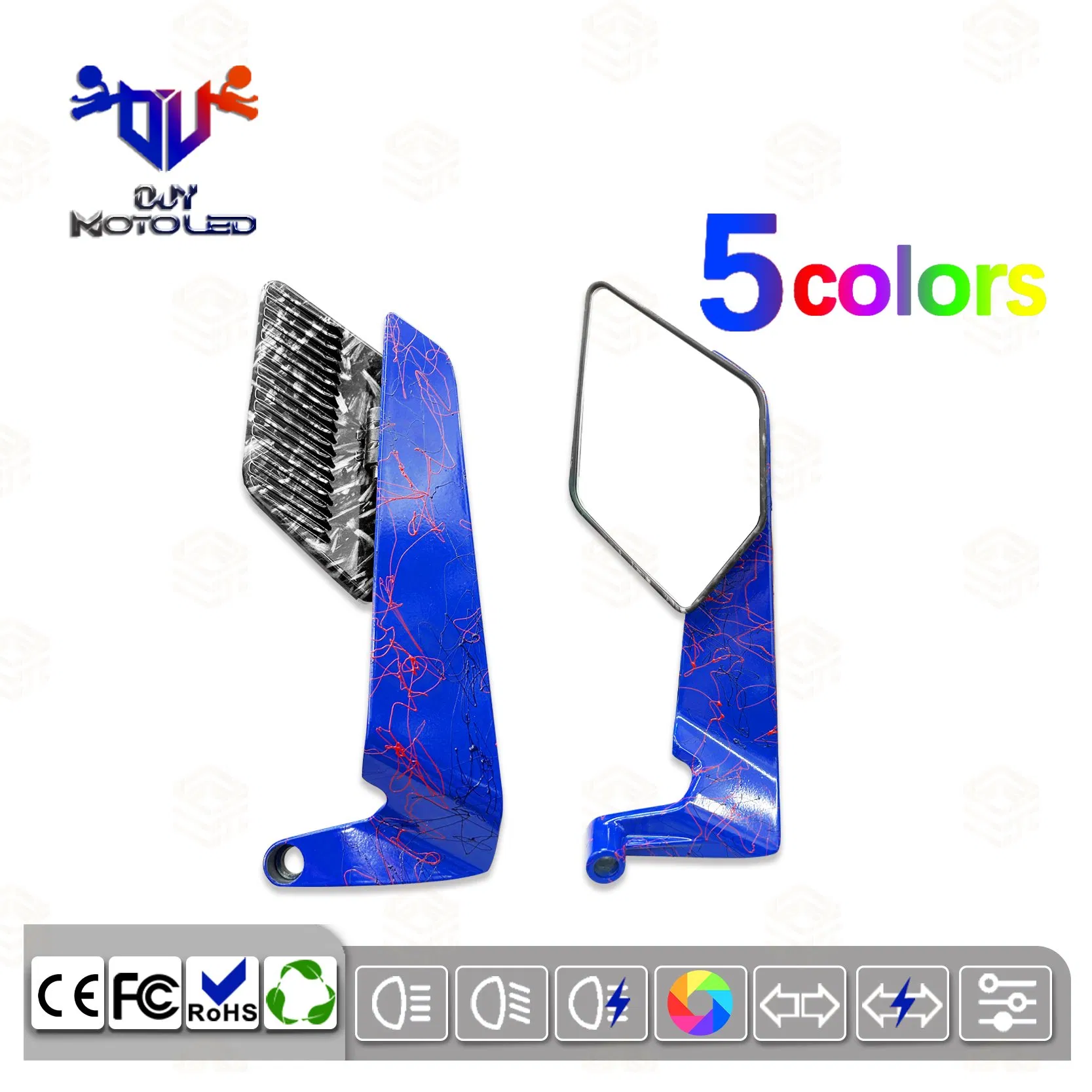 Premium Quality Motorcycle Reflectors in Five Eye-Catching Colors